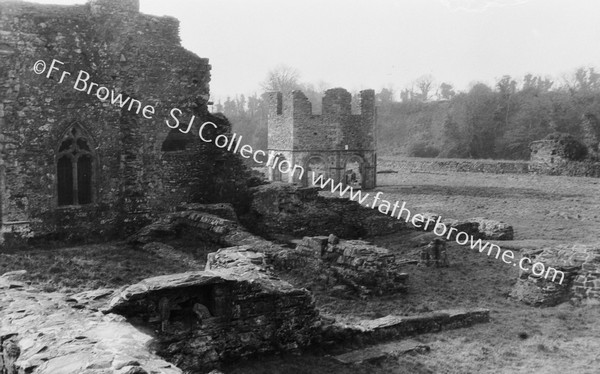 MELLIFONT ABBEY GENERAL VIEW FROM N. SHOWING REMAINS OF N. TRANCEPT